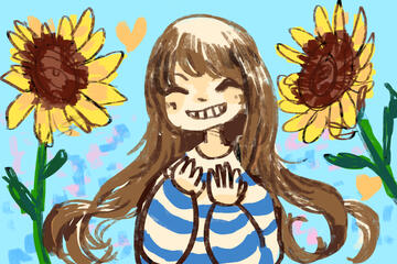 Sunflowers [postcard exchange, 2015]