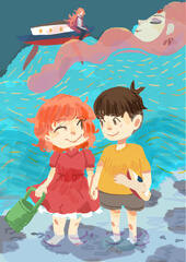 Ponyo by the Sea [SCC Ghibli Tribute Exhibit piece, 2016]